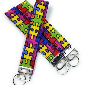 Keychain | Keyfob | Lanyard Wristlet - Autism Awareness